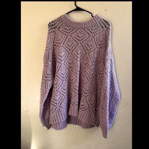 Lavender knitted sweater size large from American eagle